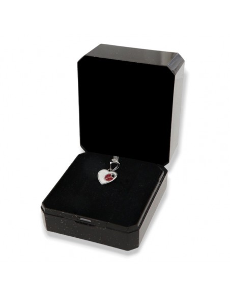 Ciondolo Argento Rodiato Cuore Coccinella [113edc27]
