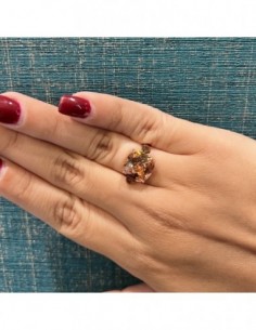 Anello Argento Rosato Zircone 12x12MM [a6aea4e1] 2