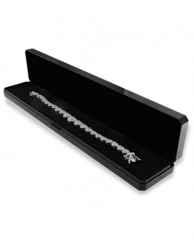 Bracciale Argento Rodiato Cuori Pavettati Degradè [3df582e8]