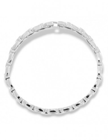 Bracciale Argento Rodiato Catena Zirconi Bianchi [a0a51e1b]