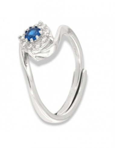 Anello Argento Rodiato Valentino Magic Blu 4MM [65ec67b2]