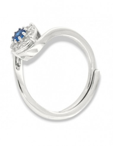 Anello Argento Rodiato Valentino Magic Blu 4MM [8937e598]