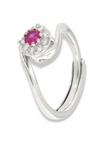 Anello Argento Rodiato Valentino Magic Fucsia 4MM [d2f1a6b6]