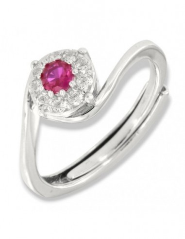 Anello Argento Rodiato Valentino Magic Fucsia 4MM [0bcb7a87]