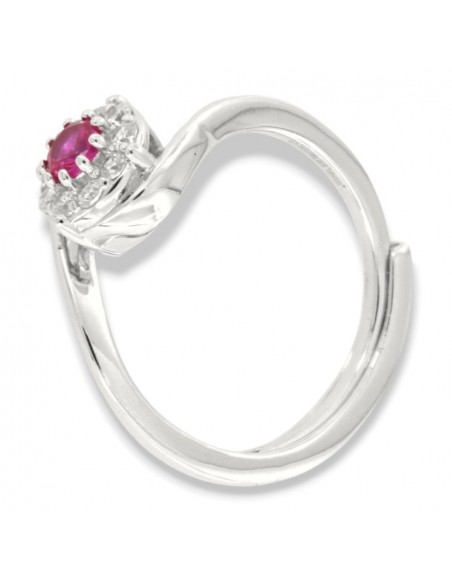Anello Argento Rodiato Valentino Magic Fucsia 4MM [0e9b3d99]