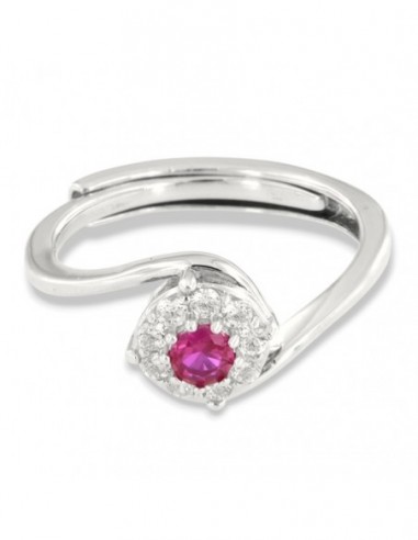 Anello Argento Rodiato Valentino Magic Fucsia 4MM [60a0bf90]