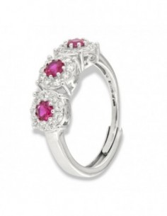 Anello Argento Rodiato Trilogy Magic Fucsia 4MM [63f5e449]