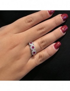 Anello Argento Rodiato Trilogy Magic Fucsia 4MM [63f5e449] 2