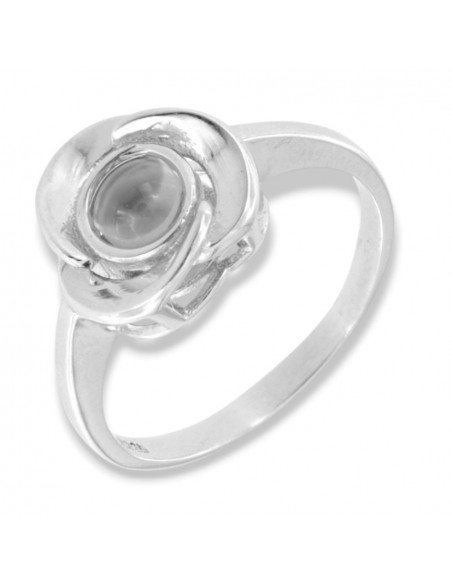 Anello Argento Rodiato Fiore [4c5dd522]