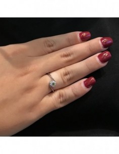 Anello Argento Rodiato Valentino Magic Verde 3MM [c6010810] 2