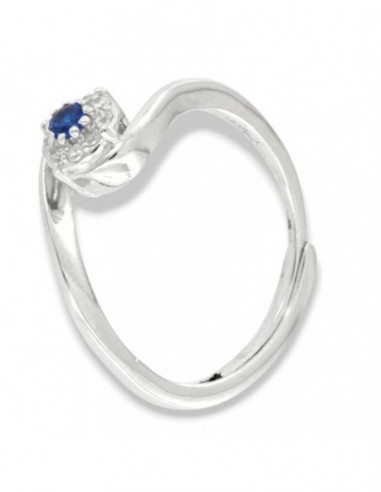 Anello Argento Rodiato Valentino Magic Blu 3MM [9bdc369c]