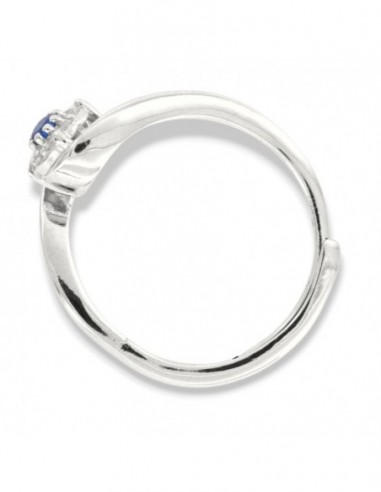 Anello Argento Rodiato Valentino Magic Blu 3MM [2cc1f798]