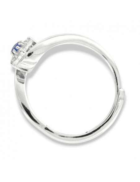 Anello Argento Rodiato Valentino Magic Blu 3MM [2cc1f798]