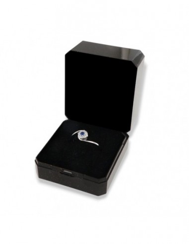 Anello Argento Rodiato Valentino Magic Blu 3MM [42fa7591]