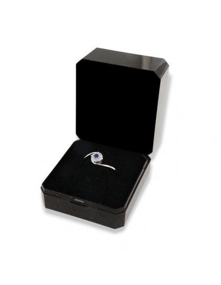 Anello Argento Rodiato Valentino Magic Blu 3MM [42fa7591]
