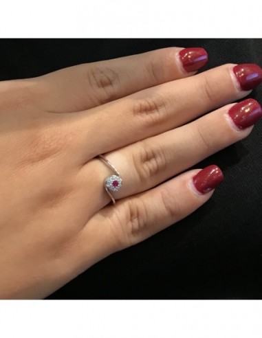 Anello Argento Rodiato Valentino Magic Fucsia 3MM [ae3d6887]