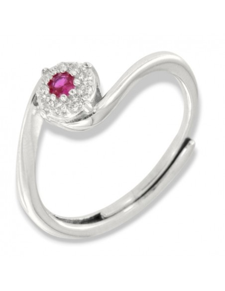 Anello Argento Rodiato Valentino Magic Fucsia 3MM [1920a983]