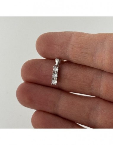 Ciondolo Argento Rodiato Punto Luce Trilogy 3MM [df442f26]