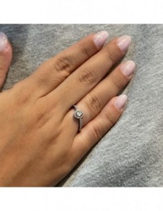 Anello Argento Rodiato Zirconi Baguette Goccia [29afdc88] 2