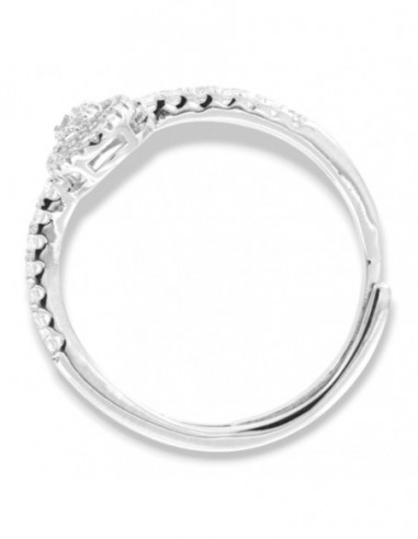 Anello Argento Rodiato Zirconi Baguette Goccia [491c5553]