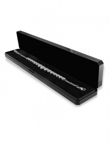Bracciale Argento Rodiato Cuori Pavettati Degradè [1344fbb0]