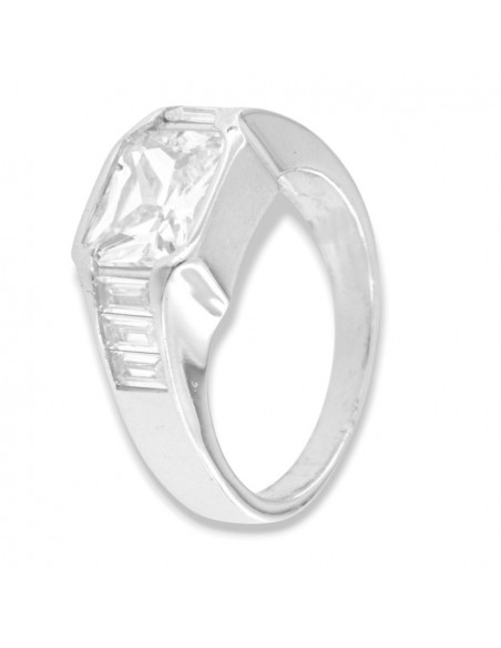 Anello Argento Rodiato Chevalier Zirconi Bianchi [70782ece]