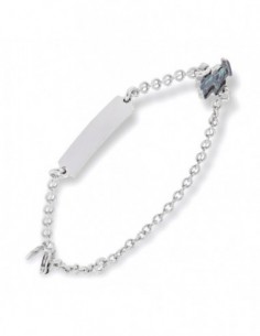 Bracciale Argento Rodiato Neonato Auto Blu [7e5501b1]