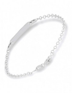 Bracciale Argento Rodiato Neonato Piastra Centrale [cf9680ce]