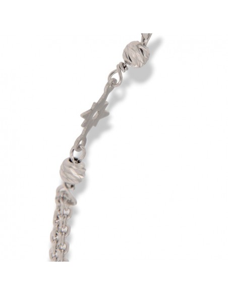 Bracciale Argento Rodiato Neonato Piastra Centrale [6ae48190]