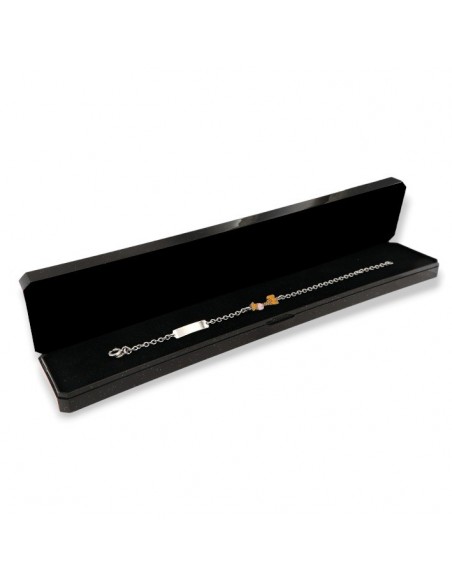Bracciale Argento Rodiato Neonato Giraffa Piastra Centrale [6a7f9f2a]