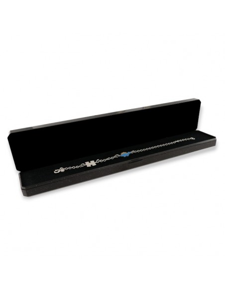 Bracciale Argento Rodiato Neonato Dinosauro Celeste [76cdfd2d]