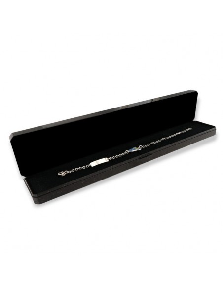 Bracciale Argento Rodiato Neonato Razzo Piastra [f161252c]