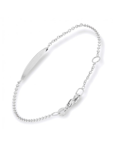 Bracciale Oro Bianco Neonato Piastra Centrale [cc73bfdd]