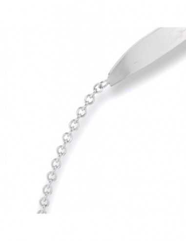 Bracciale Oro Bianco Neonato Piastra Centrale [9fa6faf2]