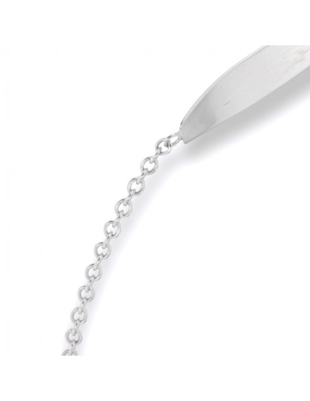 Bracciale Oro Bianco Neonato Piastra Centrale [9fa6faf2]