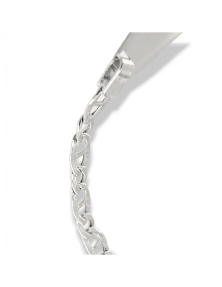 Bracciale Oro Bianco Neonato Maglia Marina Piastra Centrale [3f9bb156]
