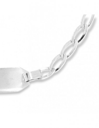Bracciale Oro Bianco Neonato Piastra Centrale [94b3be8d]