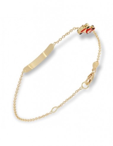Bracciale Oro Giallo Neonato Formula 1 Piastra Centrale [2843f4ce]