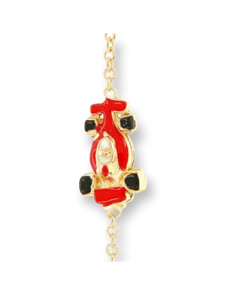 Bracciale Oro Giallo Neonato Formula 1 Piastra Centrale [fec4a8bb]