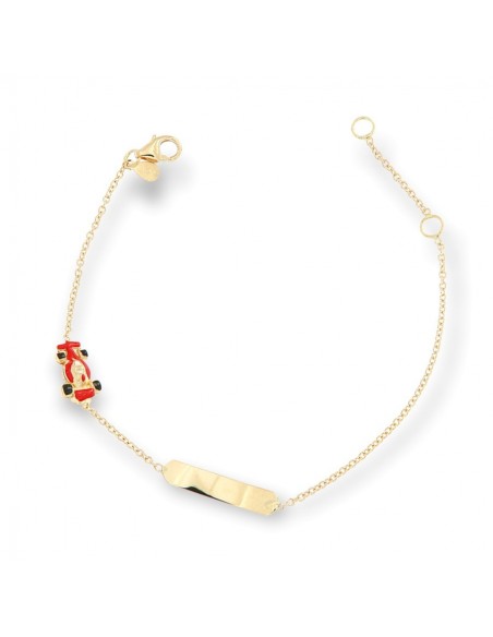 Bracciale Oro Giallo Neonato Formula 1 Piastra Centrale [49d969bf]