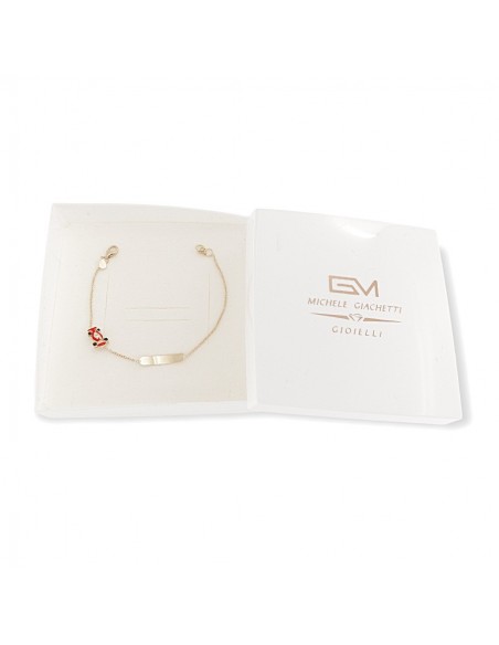 Bracciale Oro Giallo Neonato Formula 1 Piastra Centrale [4c892ea1]