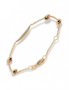 Bracciale Oro Giallo Neonato Coccinelle Piastra Centrale [43f1179a]