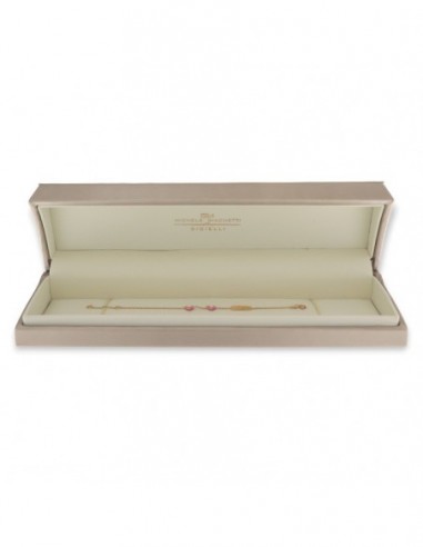 Bracciale Oro Giallo Neonato Delfini Rosa Piastra Centrale [b9a24f1f]