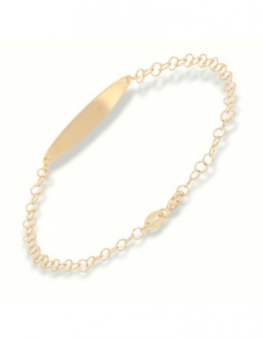 Bracciale Oro Giallo Neonato Piastra Centrale [ef595282]