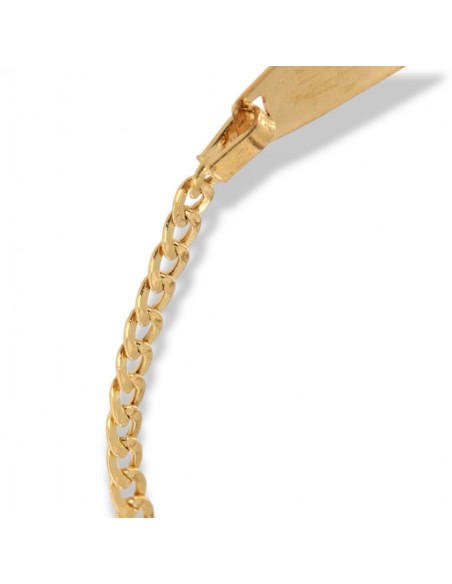 Bracciale Oro Giallo Neonato Grumetta Piastra Centrale [1a432ead]