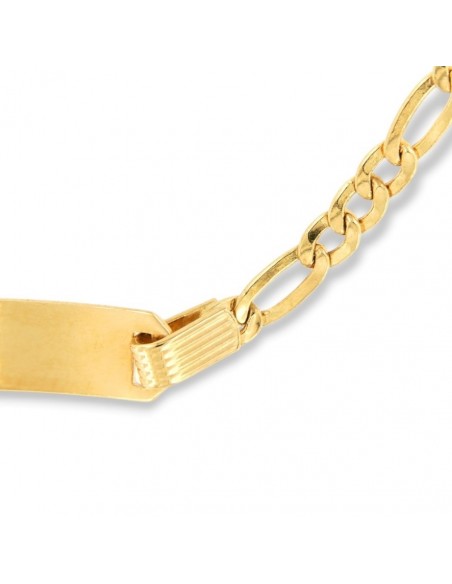 Bracciale Oro Giallo Neonato Grumetta 3+1 Piastra [ee47cbb9]
