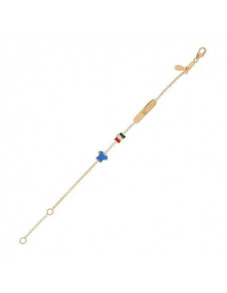 Bracciale Oro Giallo Neonato Italia Piastra [940ef6e7]