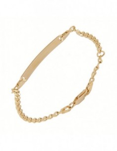 Bracciale Oro Giallo Neonato Piastra Centrale Maglia Marina [276a6293]