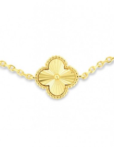 Bracciale Argento Dorato Quadrifoglio Sfaccettato [b79926d9]