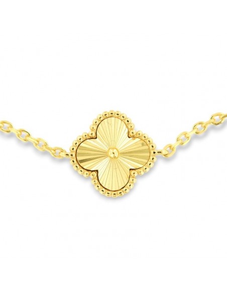 Bracciale Argento Dorato Quadrifoglio Sfaccettato [b79926d9]